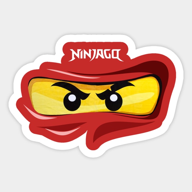 Ninjago Eyes RED Ninja FanArt FanMade Ninjago Sticker TeePublic